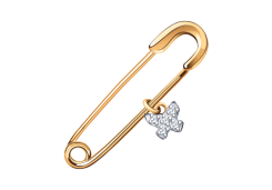 Булавка из золота с фианитом