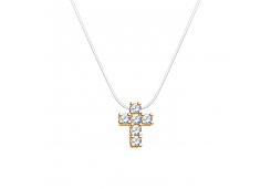 Подвеска на леске из золота с фианитом