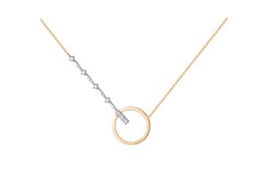 Золотое колье с бриллиантом