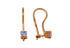Золотые cерьги с фианитом