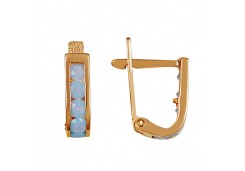 Золотые cерьги с фианитом