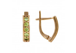 Золотые cерьги с фианитом