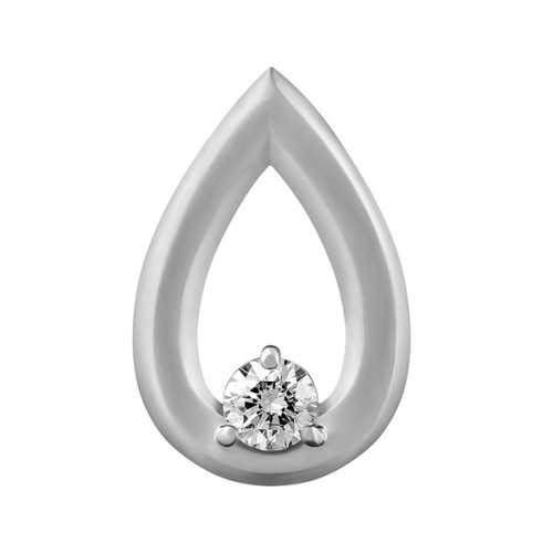 Подвеска из белого золота с бриллиантом