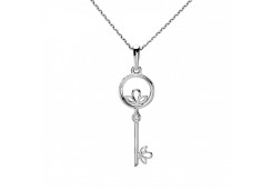 Подвеска из белого золота с бриллиантом