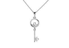 Подвеска из белого золота с бриллиантом