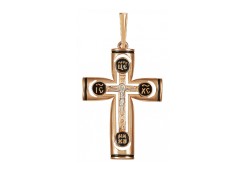Крест из золота с эмалью