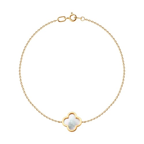 Золотой браслет с перламутром