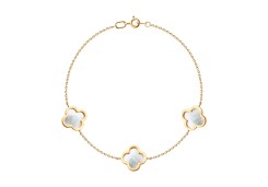 Золотой браслет с перламутром