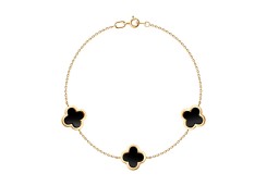 Золотой браслет с агатом