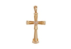 Крест из золота с фианитом
