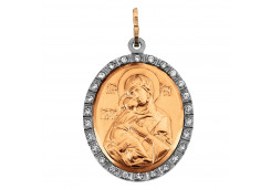 Золотая подвеска с фианитом