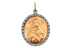 Золотая подвеска с фианитом