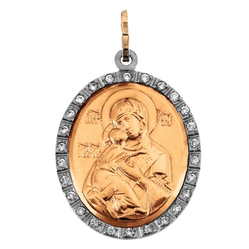 Золотая подвеска с фианитом