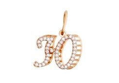 Золотая подвеска с фианитом