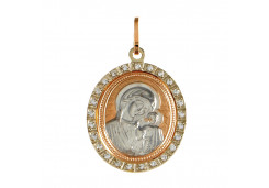 Золотая подвеска с фианитом