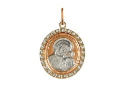 Золотая подвеска с фианитом