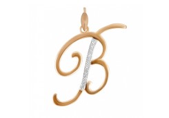 Золотая подвеска с фианитом