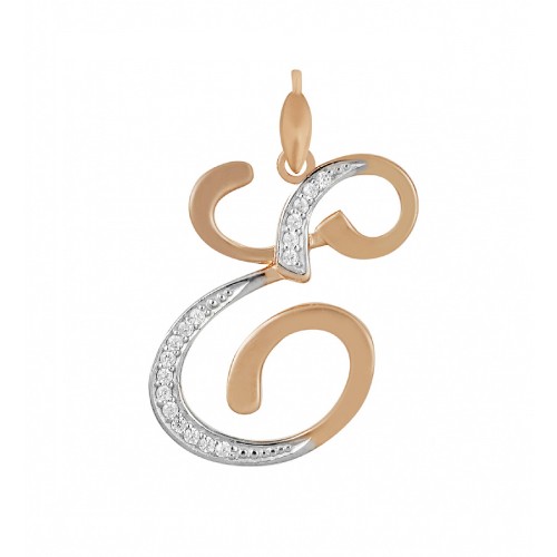 Золотая подвеска с фианитом