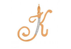 Золотая подвеска с фианитом