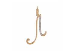 Золотая подвеска с фианитом