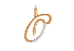 Золотая подвеска с фианитом