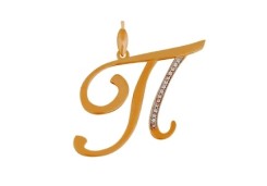 Золотая подвеска с фианитом