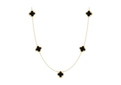 Золотое колье с агатом