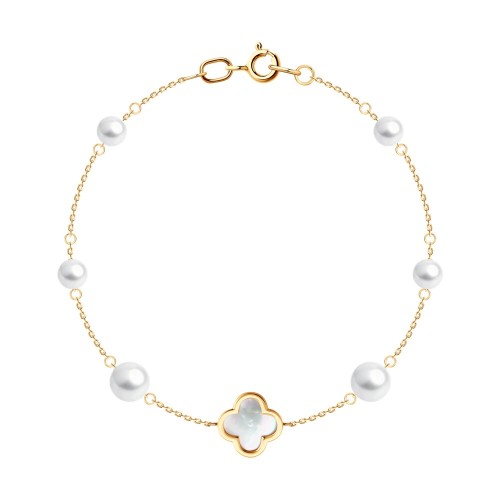 Золотой браслет с полудрагоценными камнями