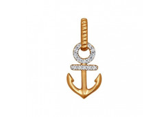 Золотая подвеска с фианитом