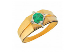 Печатка из золота с изумрудом