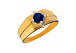 Печатка из золота с сапфиром
