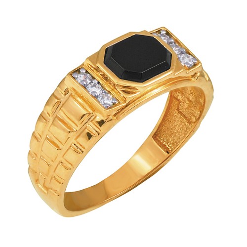 Печатка из золота с агатом