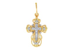 Крест из золота с фианитом