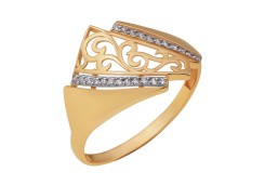 Золотое кольцо с фианитом