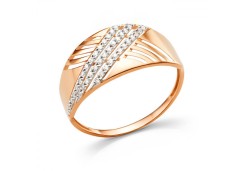 Золотое кольцо с фианитом