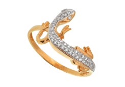 Золотое кольцо с фианитом