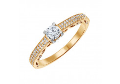 Золотое кольцо с фианитом