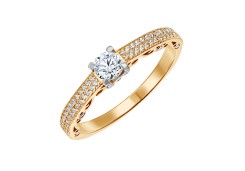 Золотое кольцо с фианитом