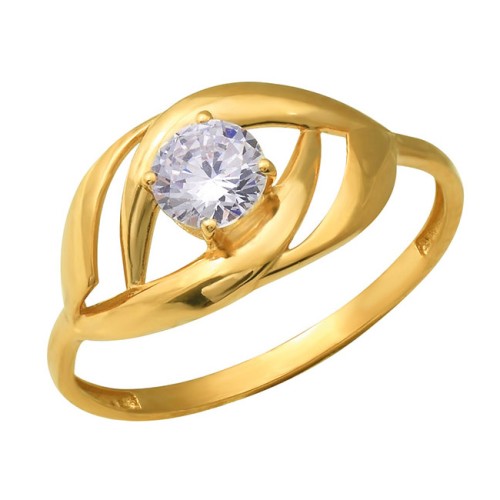 Золотое кольцо с фианитом