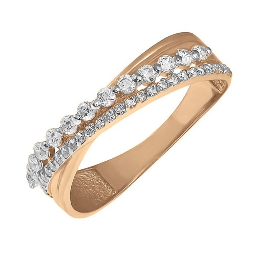 Золотое кольцо с фианитом