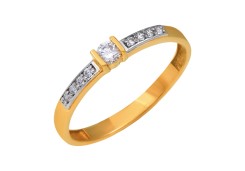 Золотое кольцо с фианитом