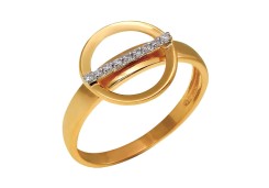 Золотое кольцо с фианитом