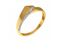 Золотое кольцо с фианитом