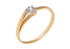 Золотое кольцо с фианитом