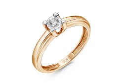 Золотое кольцо с бриллиантом