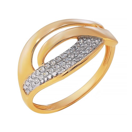 Золотое кольцо с фианитом