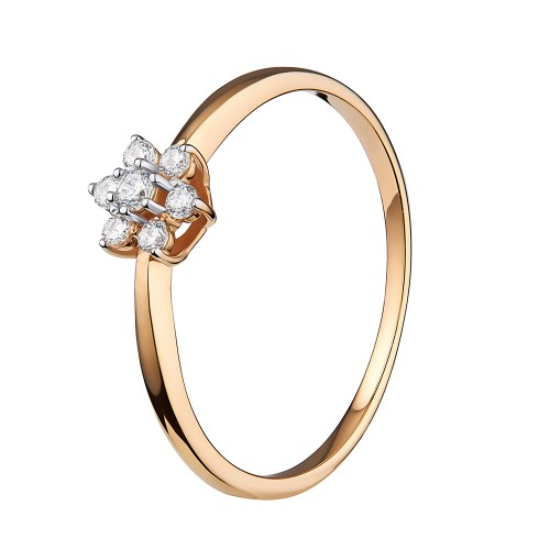 Золотое кольцо с фианитом