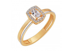 Золотое кольцо с фианитом