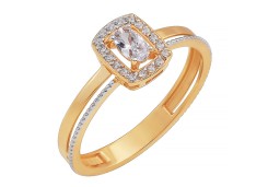 Золотое кольцо с фианитом