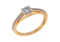 Золотое кольцо с фианитом
